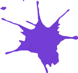 Large star-shaped purple splatter.