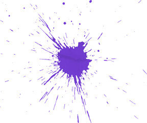 Compact purple paint spot with fine lines.