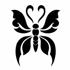 Butterfly illustration design suitable for tribal art tattoo