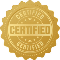 Certified gold seal vector