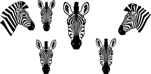 Various artistic representations of zebras in different styles and forms showcasing their unique features and characteristics
