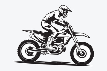 dirt bike motorcycle illustration vector