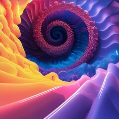 Soft Abstract Texture Background with Flowing Pastel Waves. Vibrant 3D Abstract Dreamscapes Background. Colorfull 3D Background.