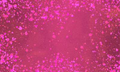 Pink water drops on glass