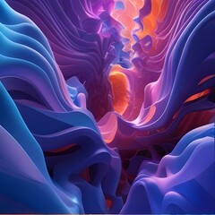 Soft Abstract Texture Background with Flowing Pastel Waves. Vibrant 3D Abstract Dreamscapes Background. Colorfull 3D Background.