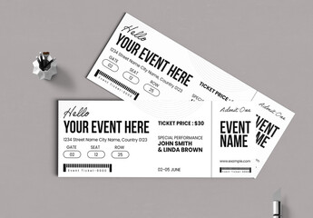 Event Ticket Layout