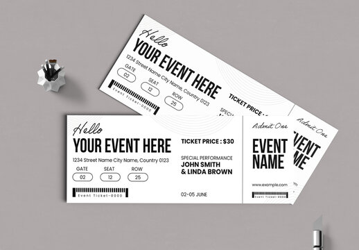 Event Ticket Layout