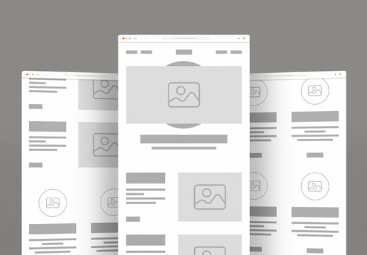 Clean Web Wireframe Template