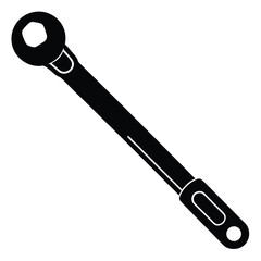 Isolated Torque Wrench on White Background