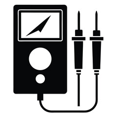 Isolated Electrical Voltage Tester on White Background