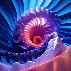 Soft Abstract Texture Background with Flowing Pastel Waves. Vibrant 3D Abstract Dreamscapes Background. Colorfull 3D Background.