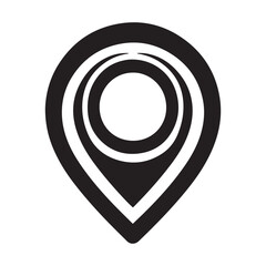 Black Location Pin Icon 
