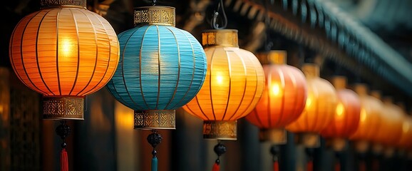 Illuminated Asian Lanterns