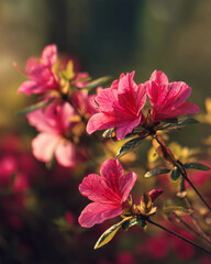 Obraz premium A close up of a pink flower with a green stem