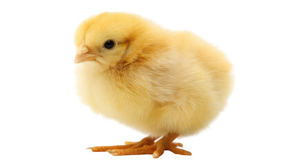 Fototapeta premium a cute yellow chick isolated on a white background, png