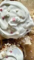 Easter cakes and painted eggs. Christian holiday, Orthodoxy.