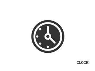 A clean, modern clock icon, suitable for websites, apps, presentations, or any design project needing a simple time-related visual element.
