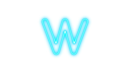 Obraz premium Neon wand magic icon cyan color glow with transparent background