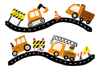 vector illustration of a city street