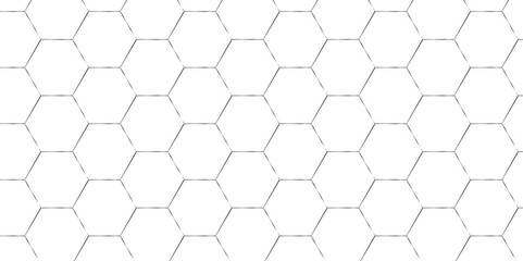 Fototapeta premium Abstract white hexagonal square digital grid pattern background with hexagons. modern hexagon polygonal technology vector. seamless bright white abstract honeycomb science digital texture background. 