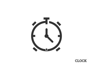A clean, modern clock icon, suitable for websites, apps, presentations, or any design project needing a simple time-related visual element.
