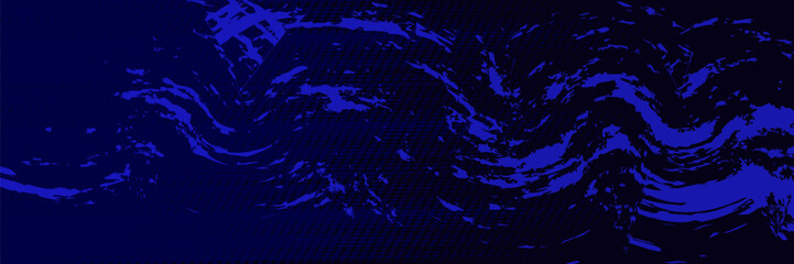 Vector blue line background curve element with black space for text and message design, overlapping layers