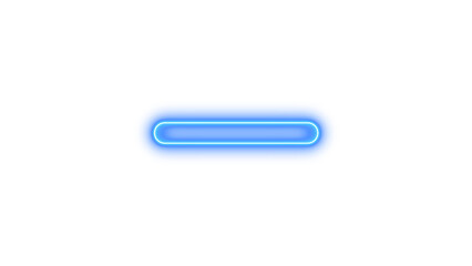 Neon window minimize icon blue color glow with transparent background