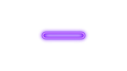 Neon window minimize icon purple color glow with transparent background