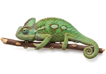 Obraz premium Chameleon on a white background