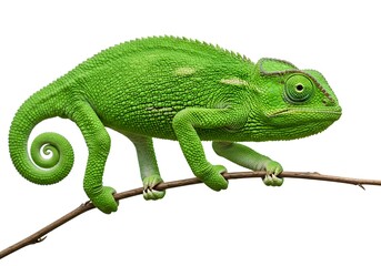 Obraz premium Chameleon on a white background