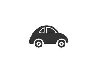 Fototapeta premium A stylized, black silhouette of a classic car, likely a vintage or retro model.