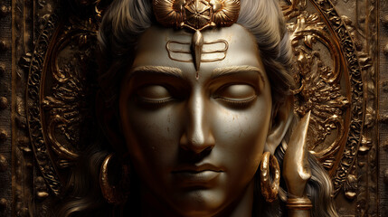 
Shiva golden background

