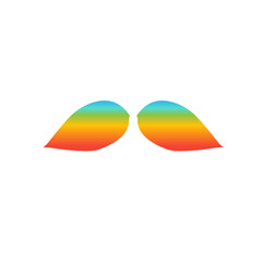 rainbow mustache element