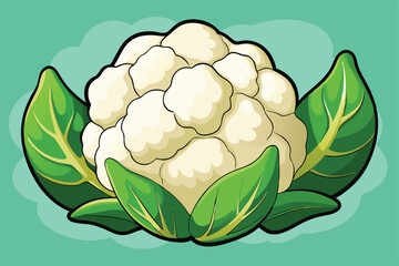 cauliflower vector illustration .