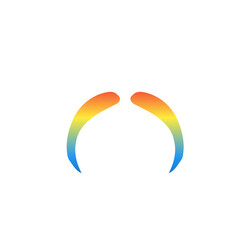 rainbow mustache element
