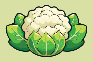 cauliflower vector illustration .