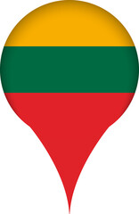 Lithuania Flag Marker Icon