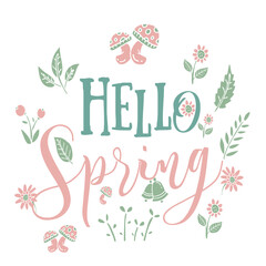 Hello Spring: Playful Floral Design with Mushrooms and Spring Elements