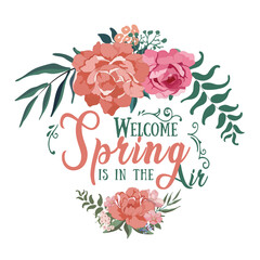 Welcome Spring: Floral Design with Pink and Coral Blossoms