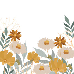 Botanical Beauty: Soft Floral Design with Yellow and Green Accents