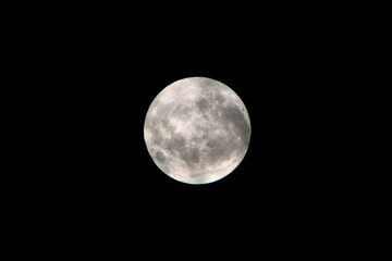 full moon over black