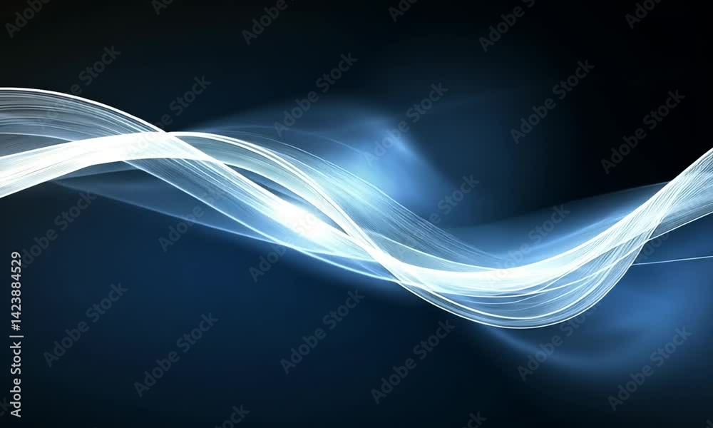 Wall mural smooth light gradients on dark blue to black background in diagonal motion made with generative ai t