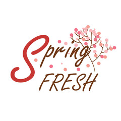 Spring Fresh: Elegant Typography with Floral Accents and Soft Colors