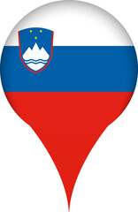 Fototapeta premium Slovenia Flag Marker Icon