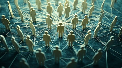 Global Network Connection Abstract Concept Digital Art Illustration Modern Business Teamwork People Communication Social Media Online Global Network Interconnection Technology Digital World Wide Web  