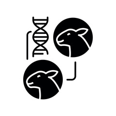 Cloning techniques flat icon.