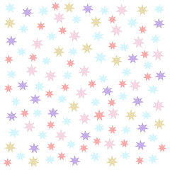 Background with stars on white. Vector illustration.