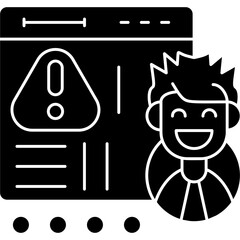 Web Warning Icon Vector Element