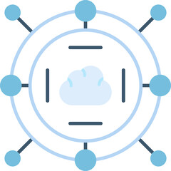 Cloud Network Icon Vector Element