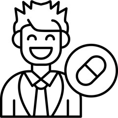 Pharmacist Icon Vector Element